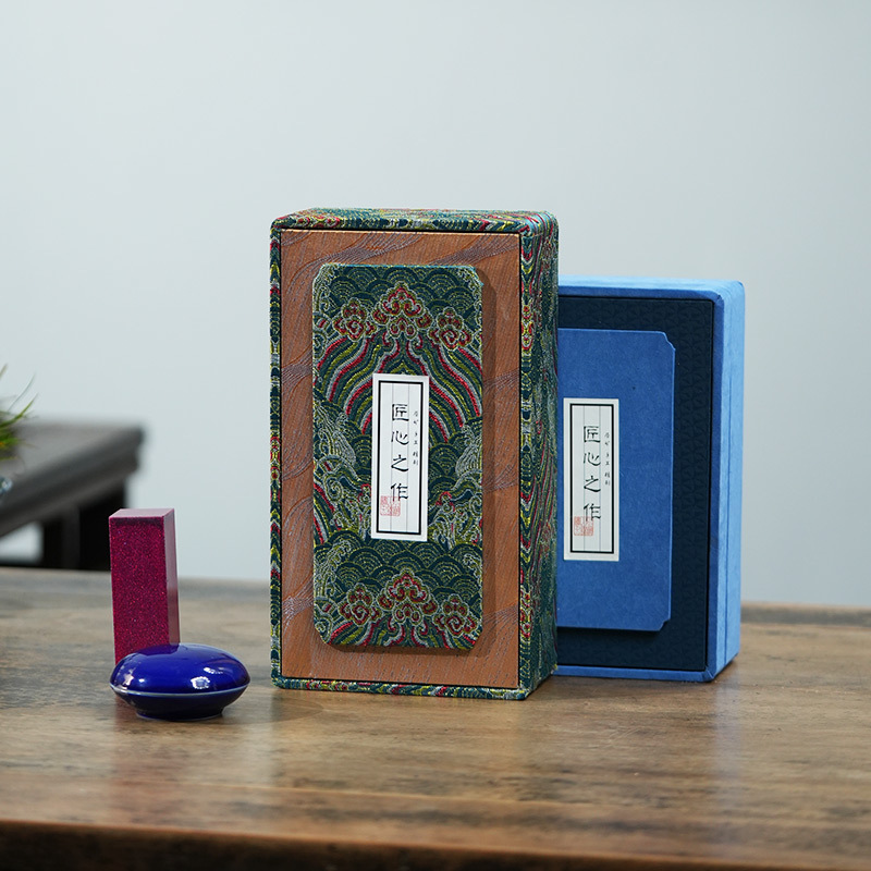 定制加工印章盒 中式复古珠宝吊坠手镯饰品盒翡翠和田玉收纳盒