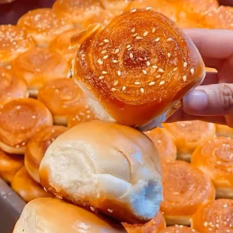 手撕豆沙包红豆奶香手撕面包早餐软面包整箱批发老式老款跨境电商