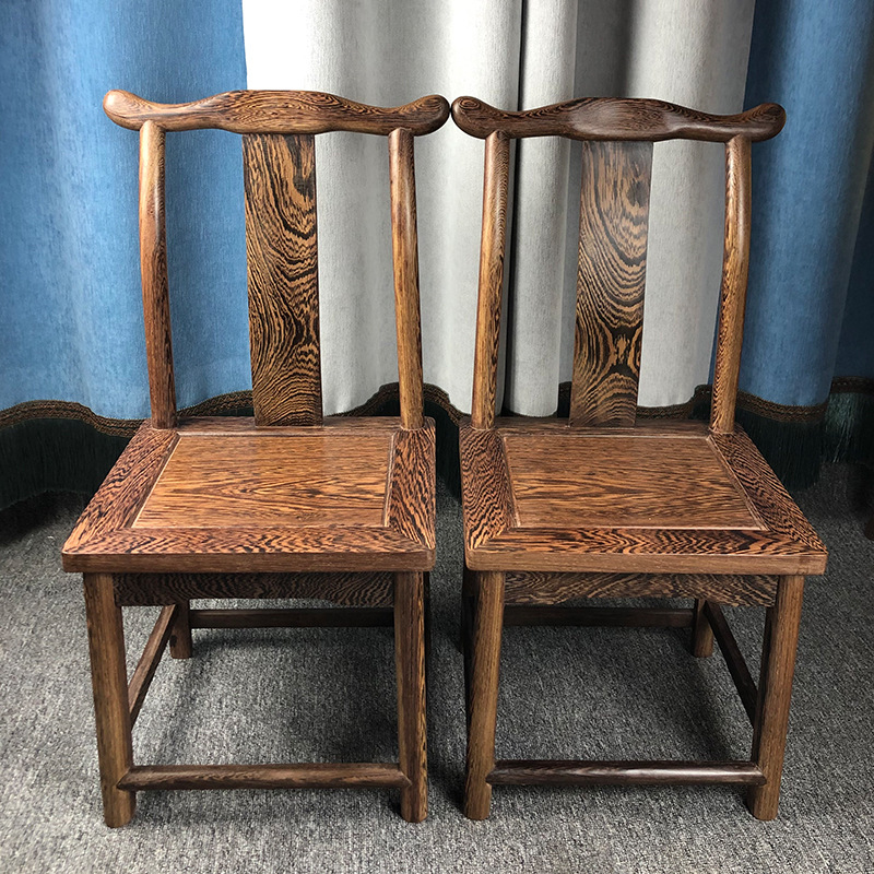 鸡翅木小椅子红木官帽椅家用实木靠背椅休闲餐椅木质儿童座凳批发