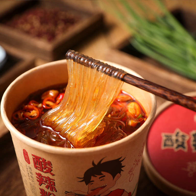 贵州思南特产陈薯酸辣粉纯红薯粉丝速食非油炸方便食品学生零食