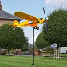跨境Airplane Weathervane飞机风向标庭院花园装饰品金属风车摆件