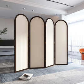 屏风客厅隔断轻奢小户型移动折叠可移动折屏长虹玻璃藤编铁艺批发