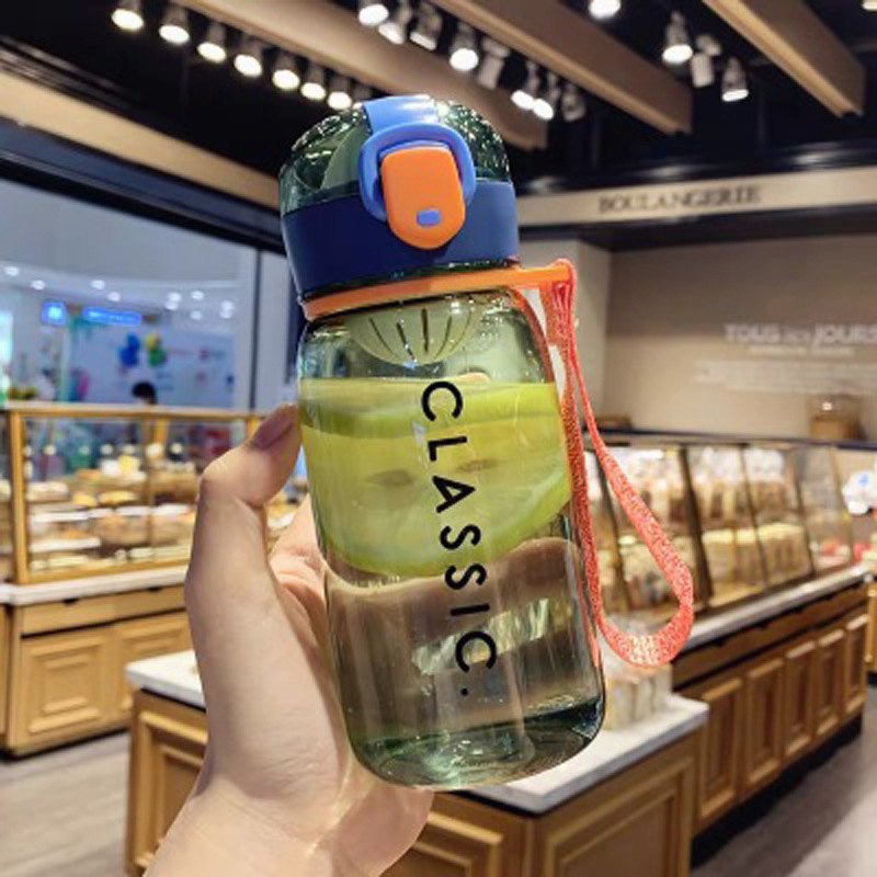 Korean Style Cute Water Cup Student Outdoor Sports Plastic Cup Simple Ins Internet Celebrity Drop-Resistant Tumbler Portable