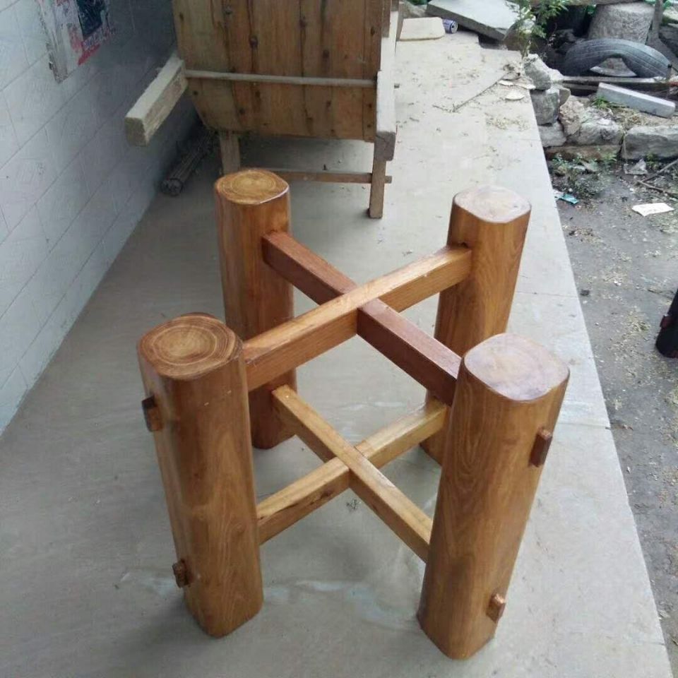 农村老石磨盘老石磨茶盘茶台茶几铺路石茶盘木架石槽木架【12月31