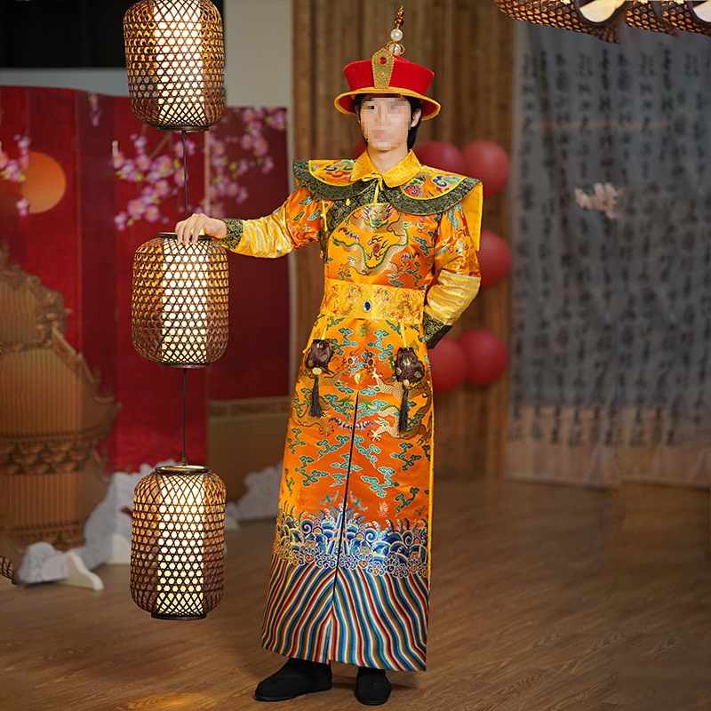 清朝古装皇帝皇上龙袍帝王朝服太子服影视道具舞台装演出服装