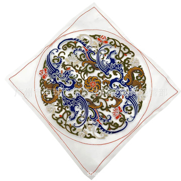 轻薄网纱刺绣补丁布贴 童装汉服装饰辅料 民族风绣片无背胶贴花