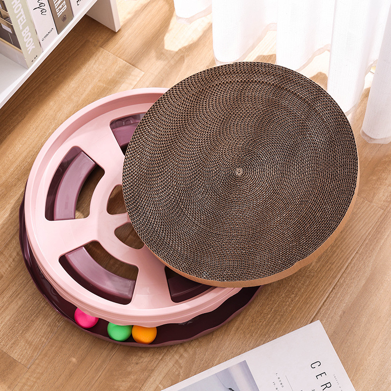 Cat Supplies Wholesale round Cat Scratch Board Three-in-One Cat Turntable Wear-Resistant Integrated Corrugated Paper Cat Nest