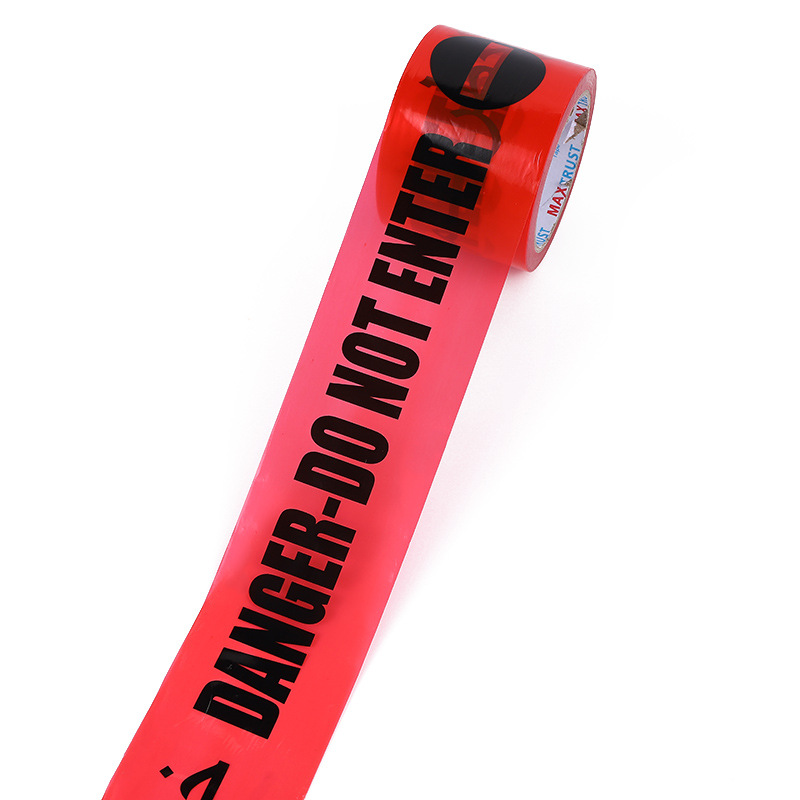 Cordon Tape Isolation Belt Pay Attention to Safety Red and White PE Disposable Warning Tape Warning Line Multi-Specification Police Boundaries