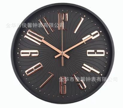 Modern and Unique Creative Mute Clock Household Font Clear Wall Mounted Clock Mute on Time Second Sweeping Electronic Quartz Clock