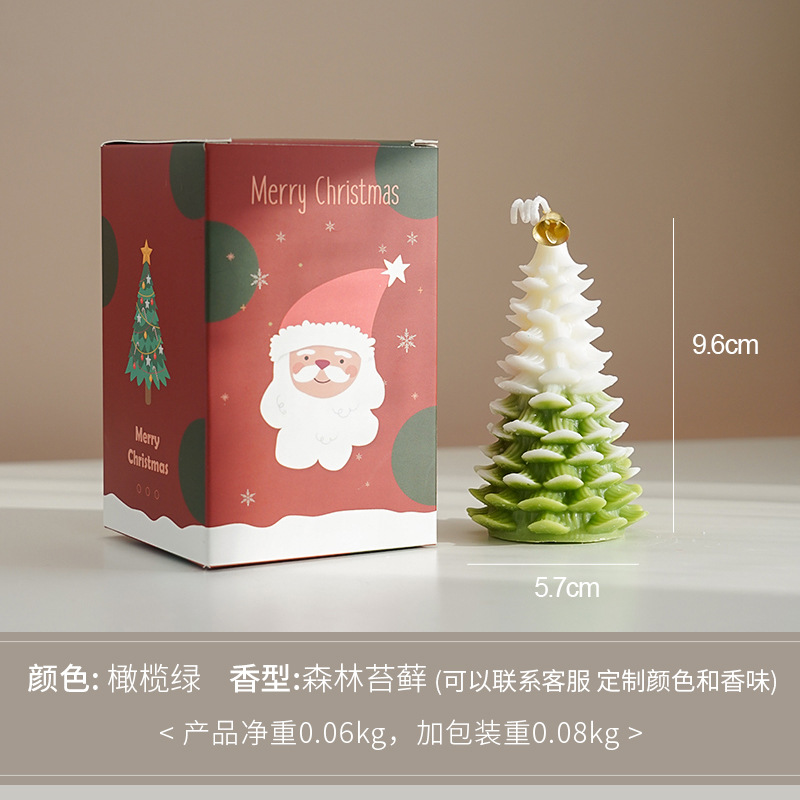 Christmas Candle Birthday Gift Handmade Gift Set Simulation Shape Christmas Eve Christmas Tree Candle Aromatherapy Decoration