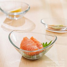 进口日式蘸料碟耐高温玻璃小碗家用玻璃沙拉碗火锅店自助餐调料碟