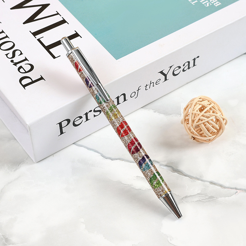 2023 Color New Prepuce Press Metal Ball Point Pen Lip Print Prepuce Ballpoint Pen Neutral Oil Pen