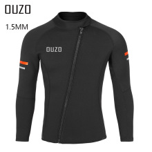 OUZO1.5mm潜水服男女款长袖潜水上衣分体防晒冲浪服水母衣冬泳衣