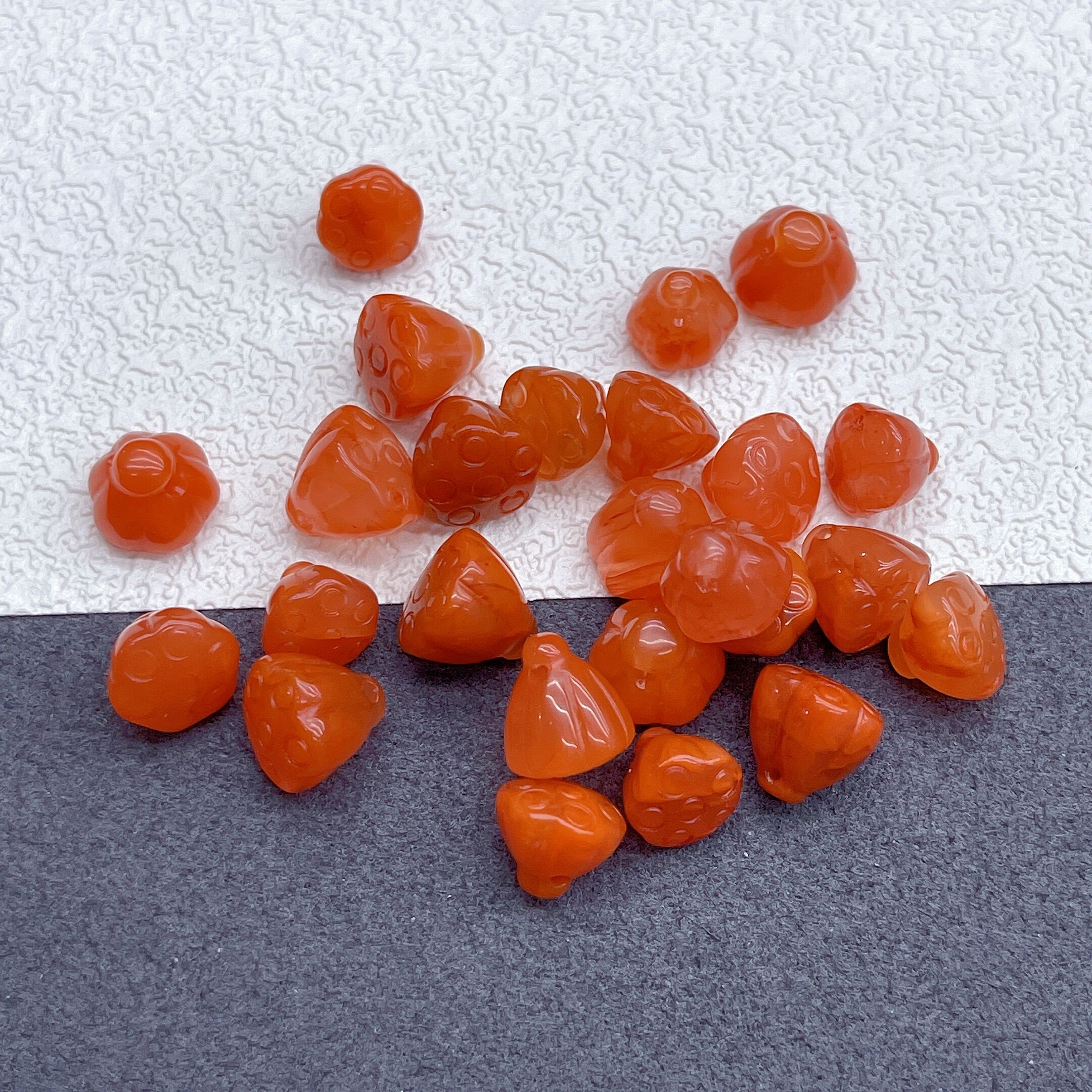 天然原矿南红玛瑙莲蓬吊坠挂坠散珠diy文玩手链佛珠编绳配珠材料