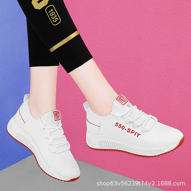 Women's Shoes Summer White Shoes Female Students Korean Running Shoes Sneaker Trendy Casual Shoes Foreign Trade Women's Shoes Factory Wholesale