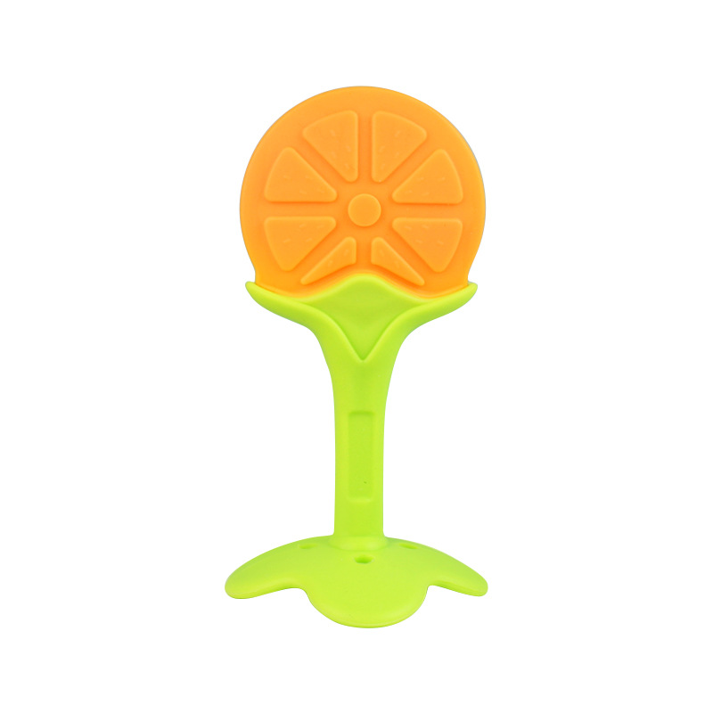 Baby Teether Baby Teething Stick Soothing Soft Silicone Toy Water Boiling Suitable Munchkin Soothing Chews Three-Dimensional Fruit Teether Happy Bite