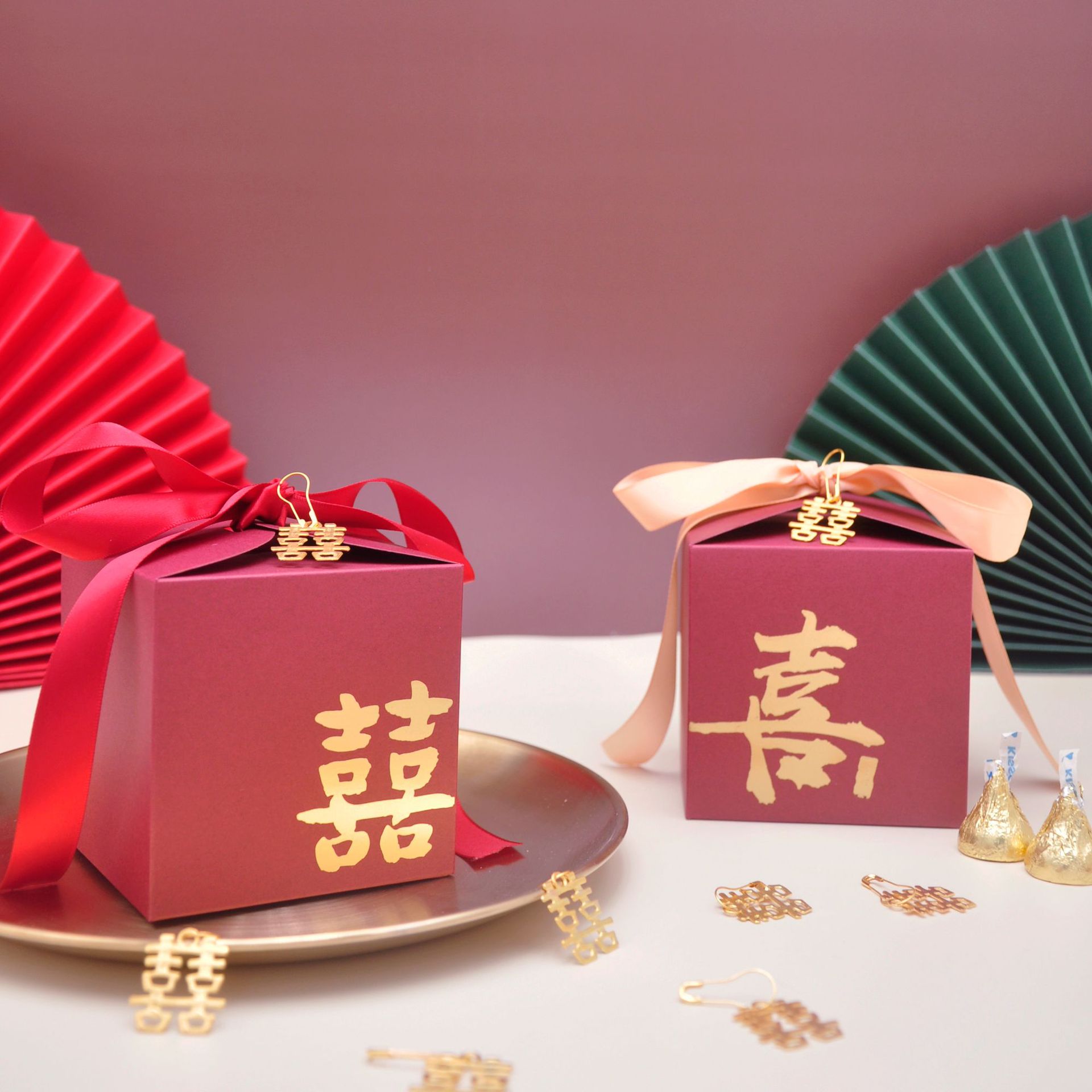 厂货中式喜糖盒 结婚创意中国风婚庆糖果包装方形礼品空盒批发