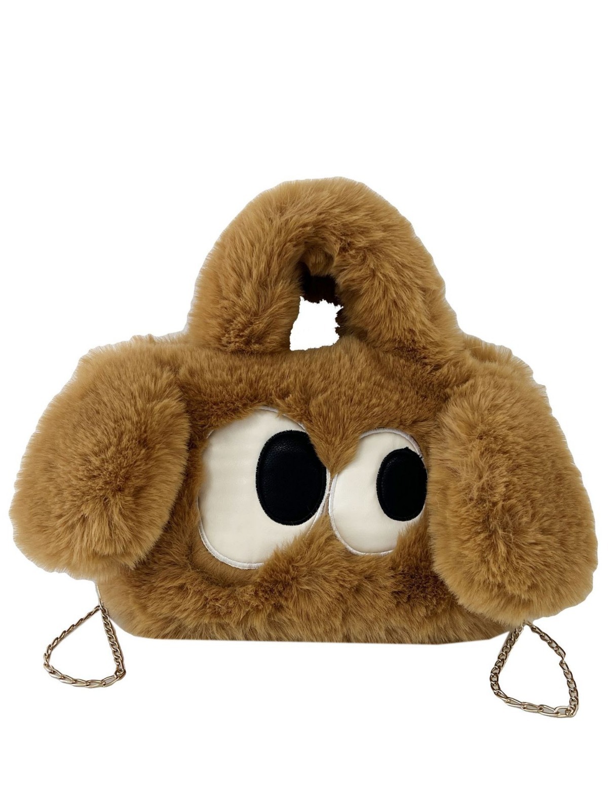 Cute Plush Bag Plush Bag Bag Autumn and Winter Maillard Bag Cute Big Eye Plush Bag Portable Shoulder Messenger Bag Fur Bag