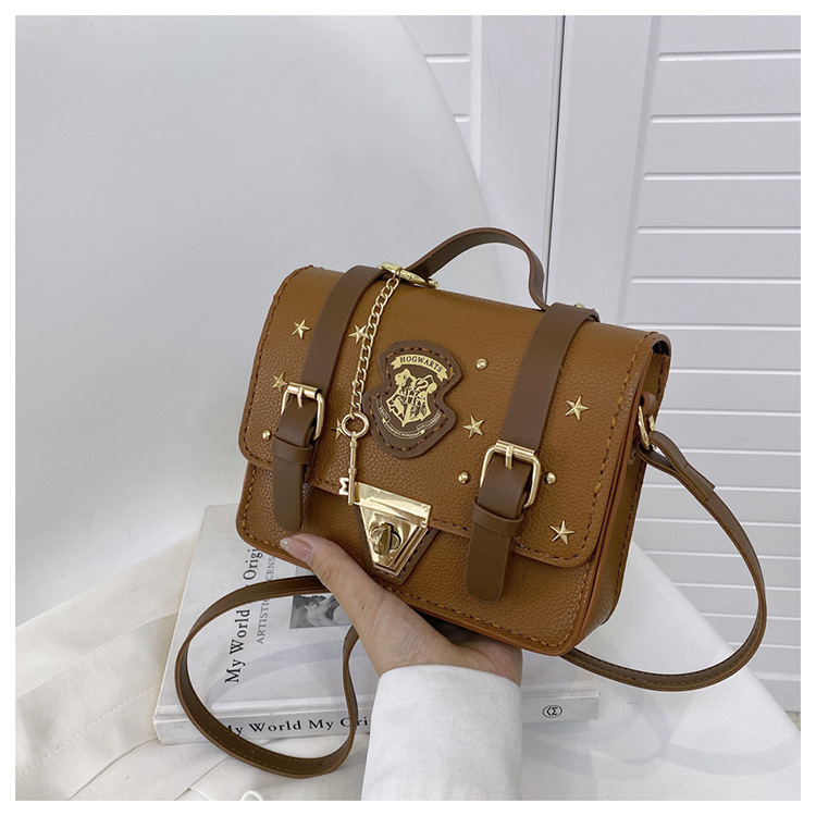 College Uniform Portable Shoulder Messenger Bag Women's Bag New British Retro Fashion Preppy Style Handmade Bag Material Bag