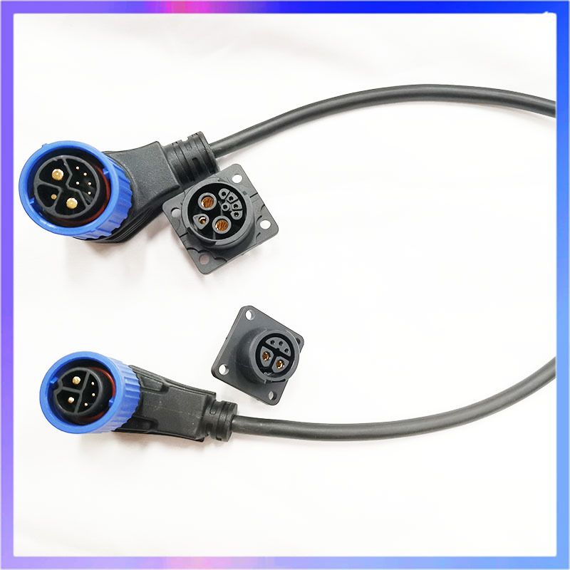 自动化设备电源接头 电动摩托车锂电池50a充电放电防水连接器