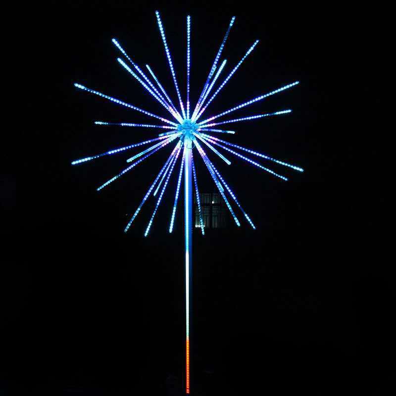 led烟花灯爆闪礼花元旦节日风车灯户外防水公园广场亮化景观灯具