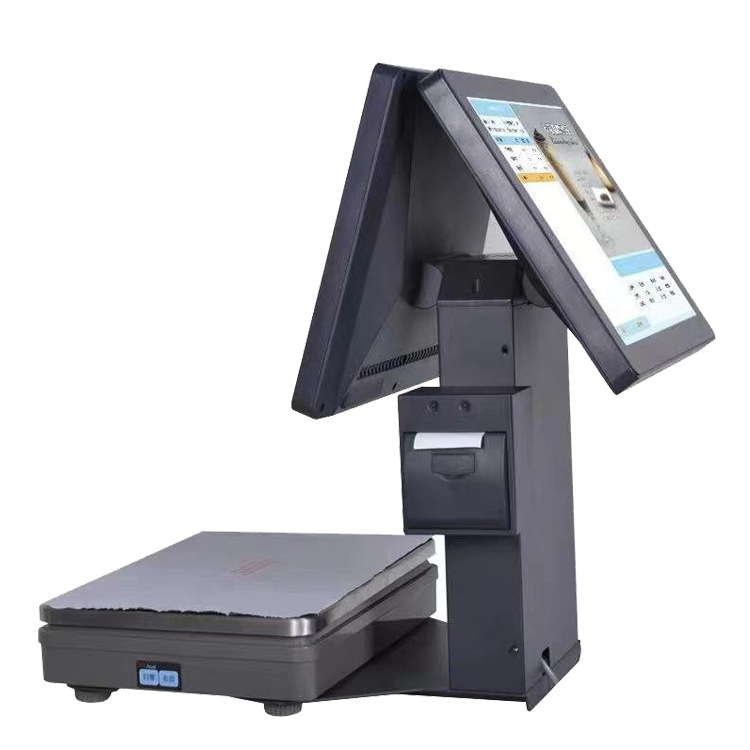 称重收银机一体机pc称超市水果店生鲜店收银电子秤收银机一体称