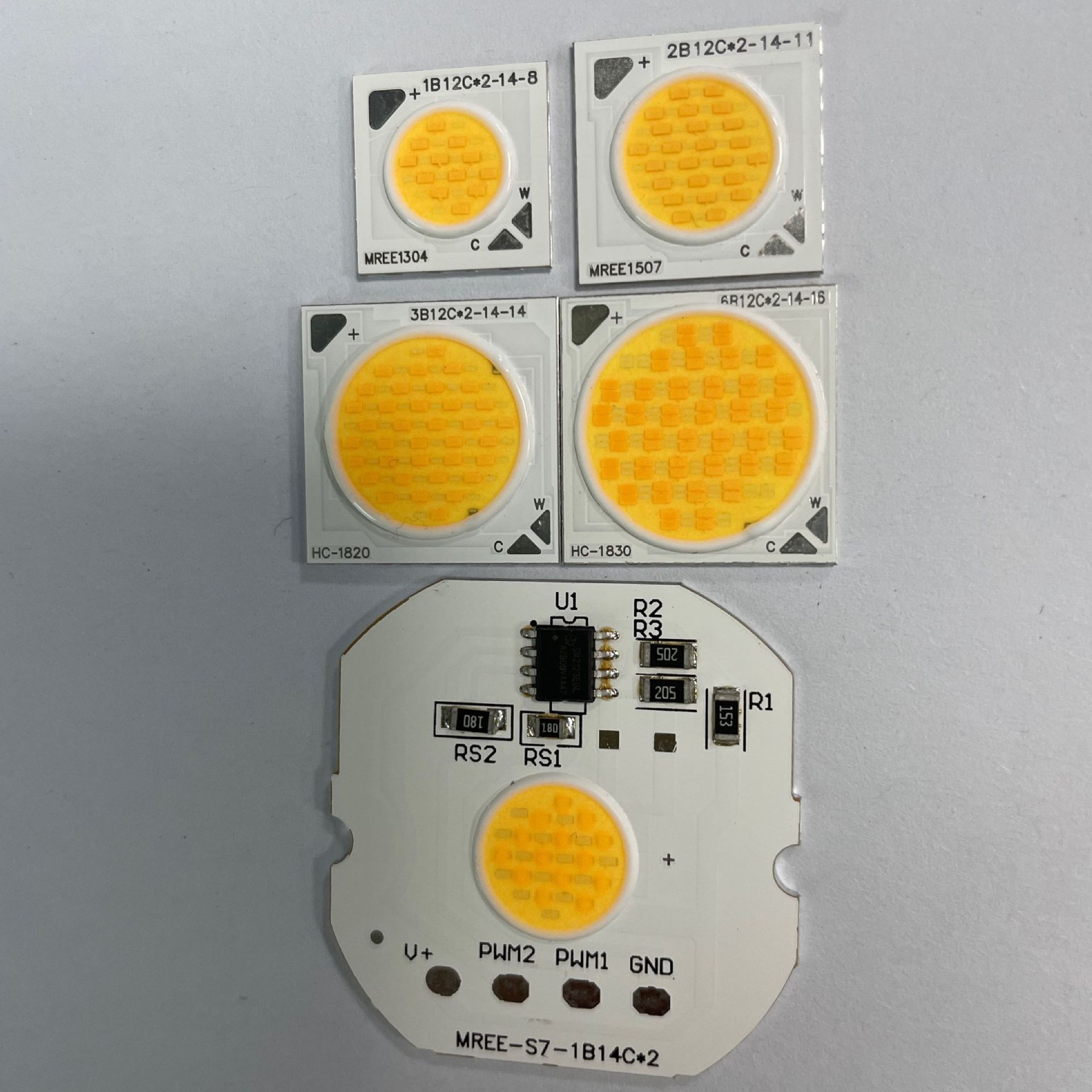 智能调光调色cob光源led商照灯具灯珠12w大功率高显指三安芯片