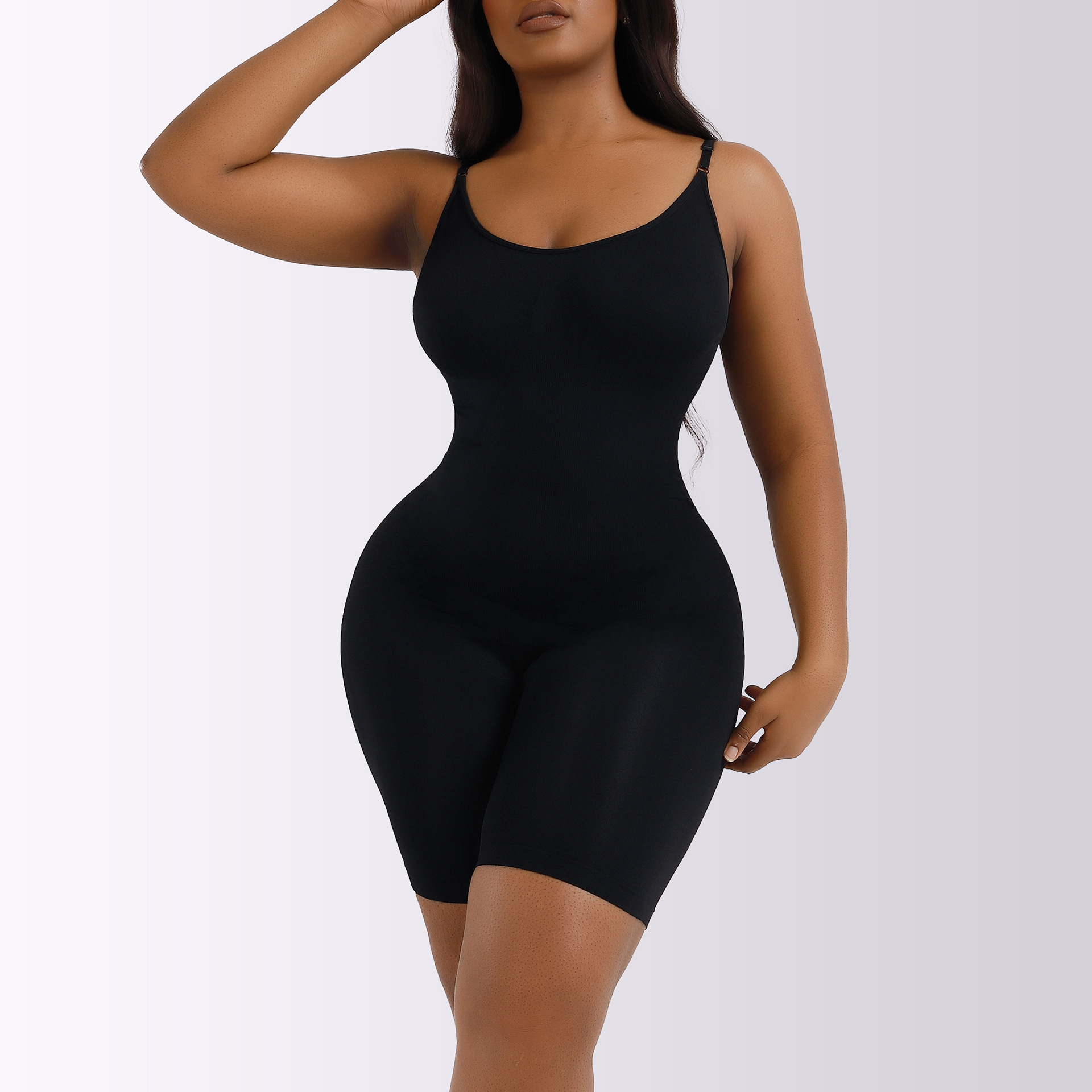 European and American plus Size Postpartum Hip Lifting Seamless Shapewear Women's Corset Full Body Sling Belly Contraction Bodybuilding One-Piece Underwear