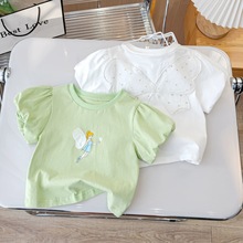 女童短袖T恤夏季2024新款薄款儿童宝宝纯棉夏装上衣中小童半袖潮3