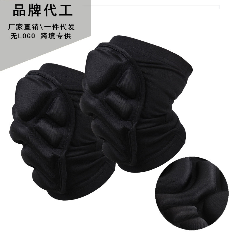 厂家直销 轮滑赛车运动护膝 速滑 滑雪 滑冰防护膝垫骑行防摔护具