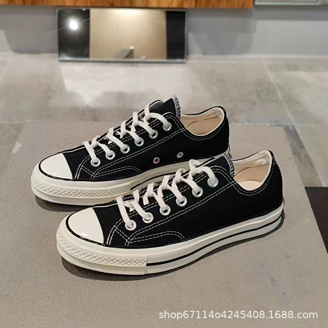 莆田高版本纯原1970s帆布鞋经典轻盈款流行百搭高低帮休闲情侣鞋