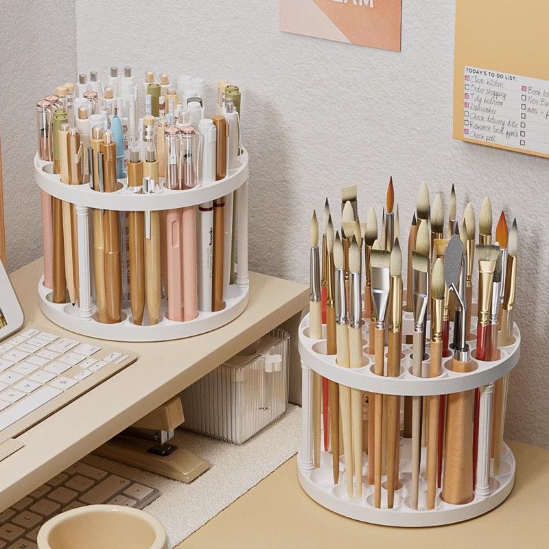 多功能美术生彩绘笔架油画笔多孔收纳笔筒学生绘画工具桌面