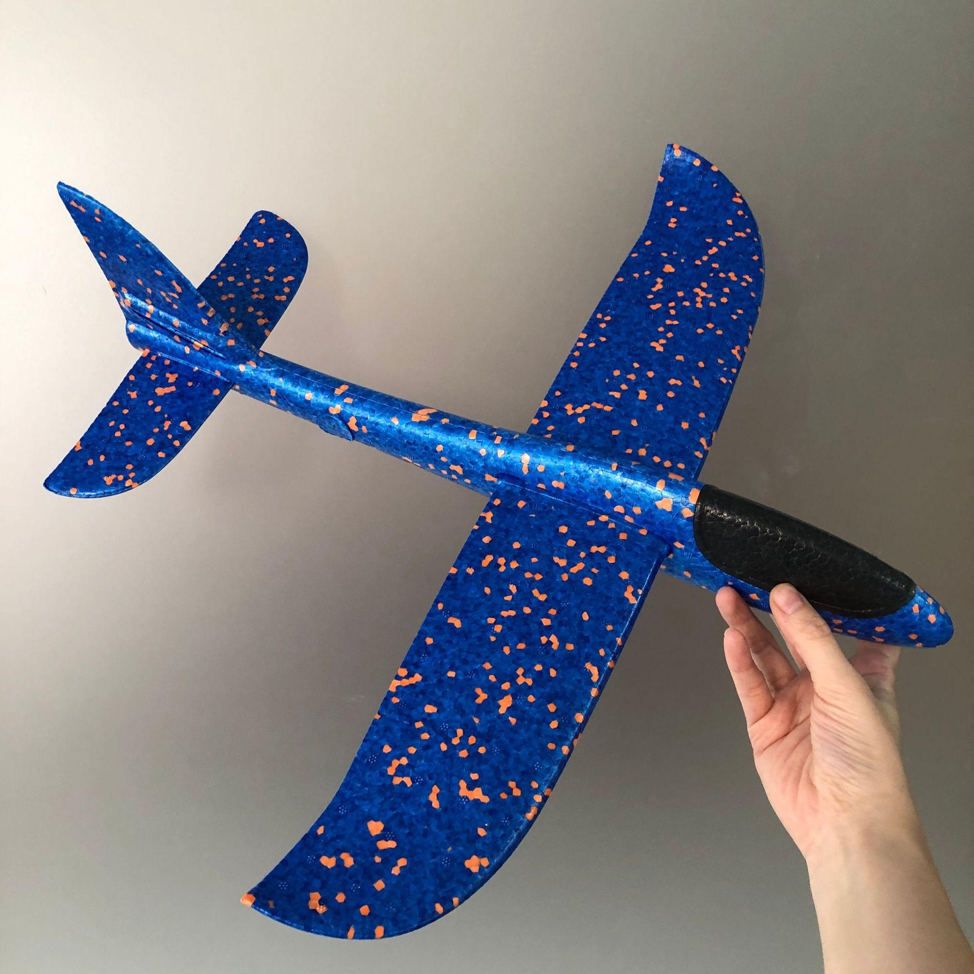 epp泡沫飞机 儿童发光手抛泡沫回旋滑翔机户外亲子互动塑料玩具