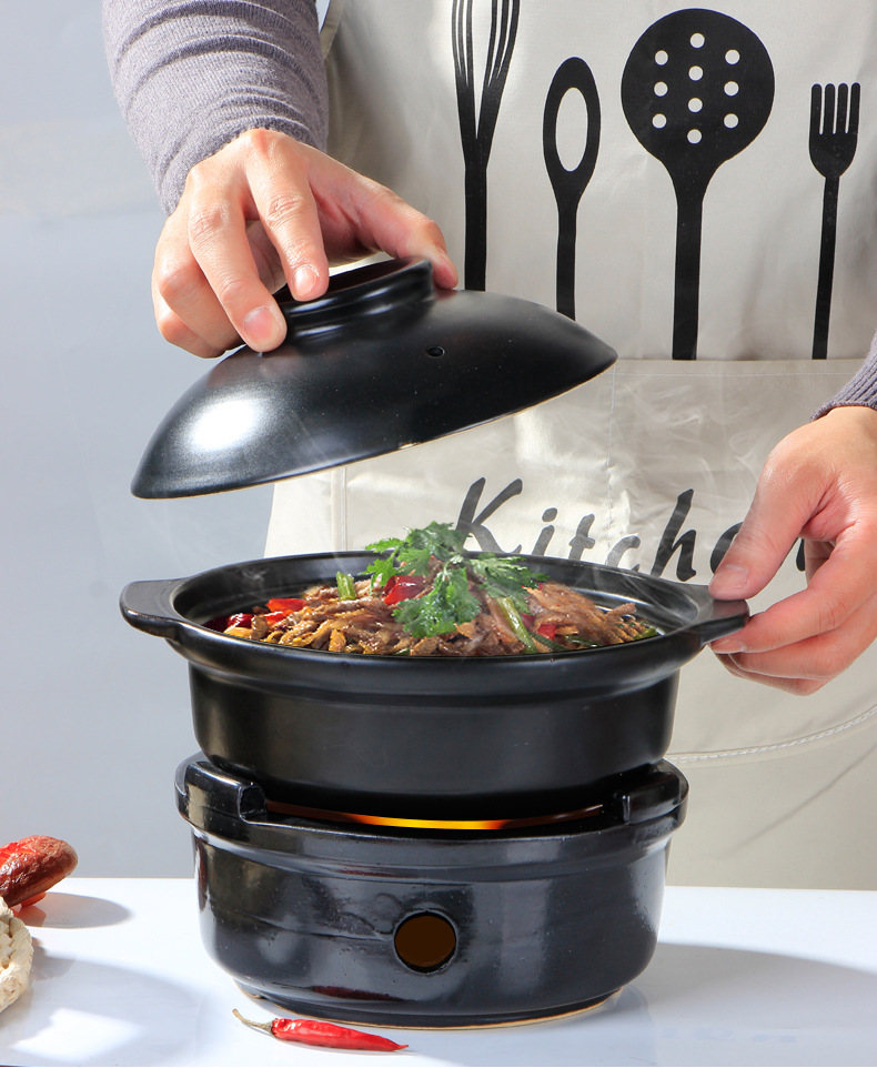 邯宝干烧锅陶瓷固体酒精炉商用小火锅煲仔饭黄焖鸡米线锅沙锅石锅