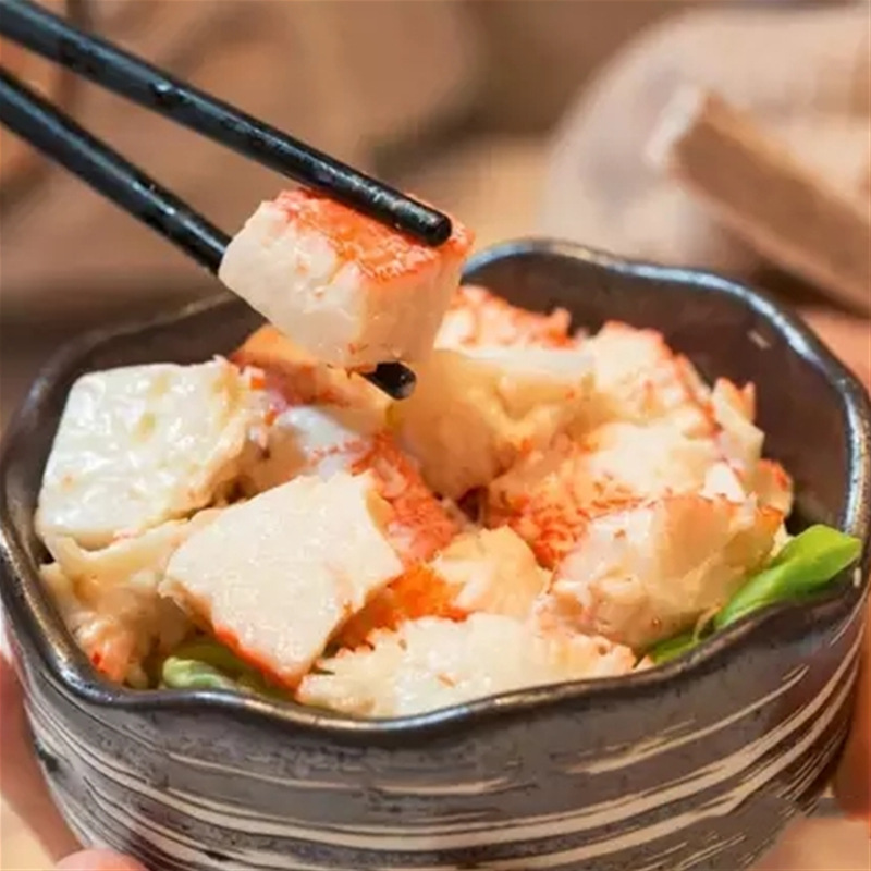 雅食佳速冻人造蟹肉500g风味蟹肉蟹脚肉蟹肉块 江浙沪皖5包包邮