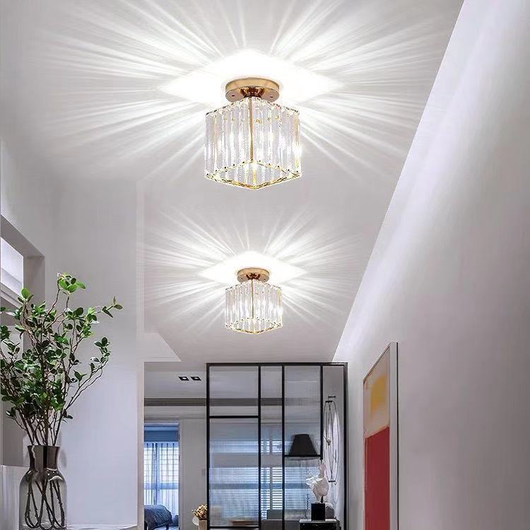 Crystal Aisle Light Corridors Hallway Ceiling Lamp Cross-Border Internet Celebrity Simple and Light Luxury Crystal Chandelier