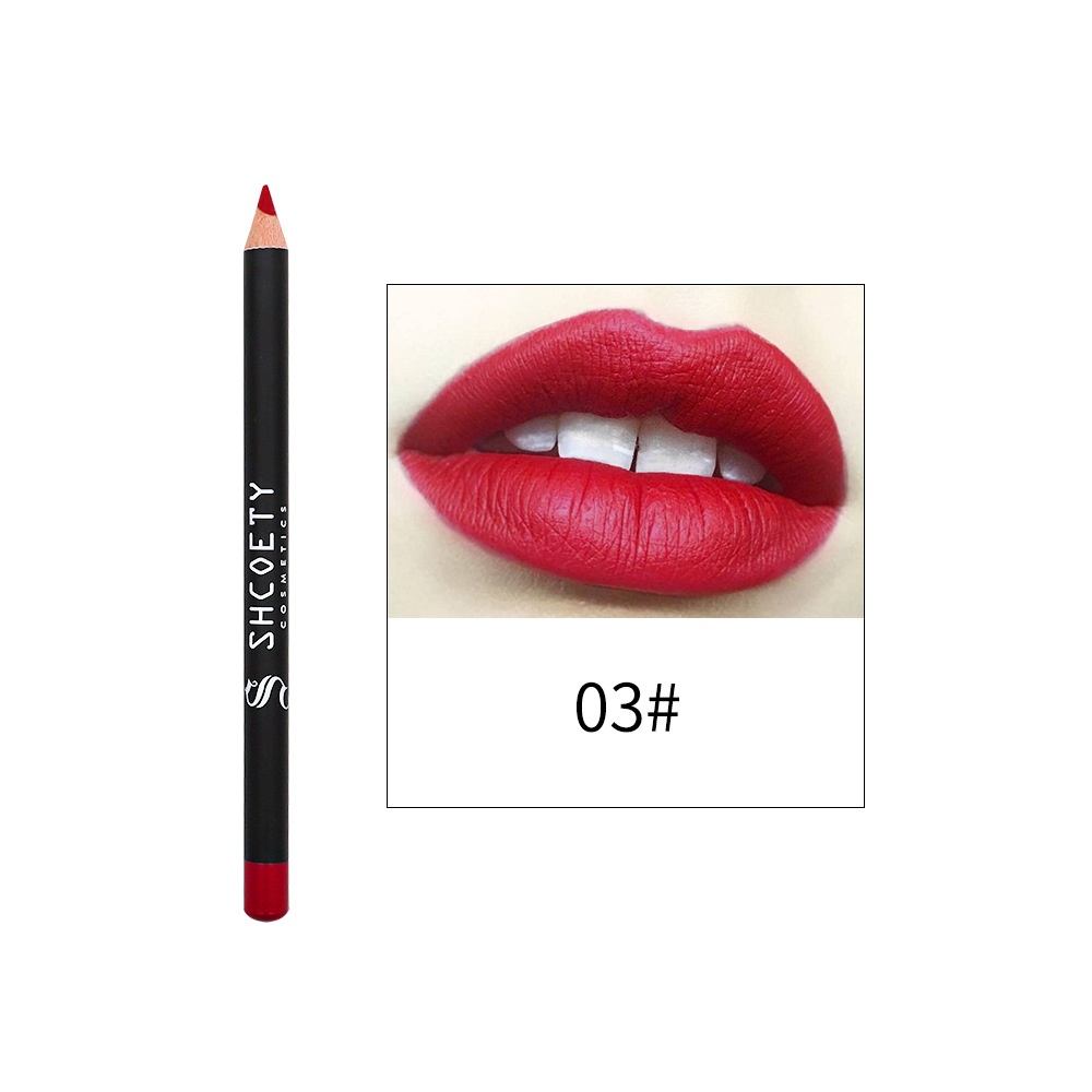 Europe and America Cross Border Beauty Multi-Color Lipstick Lip Pencil Non-Fading Double-Headed Pink Lip Liner Foreign Trade Makeup Wholesale