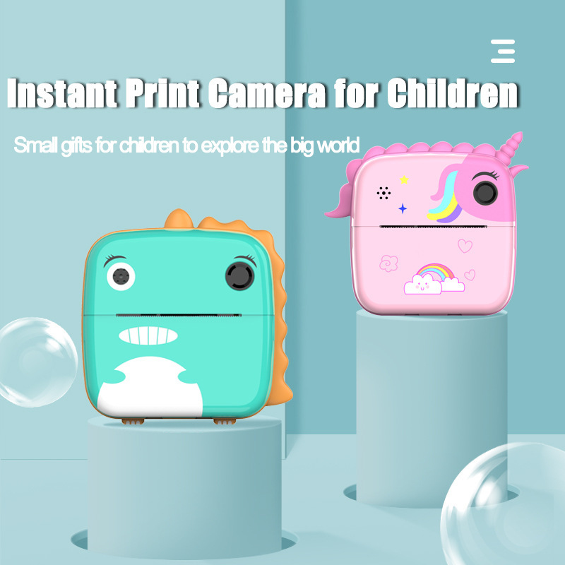 New Hd Children's Camera Printing Camera Stand Polaroid Printable Diy Graffiti