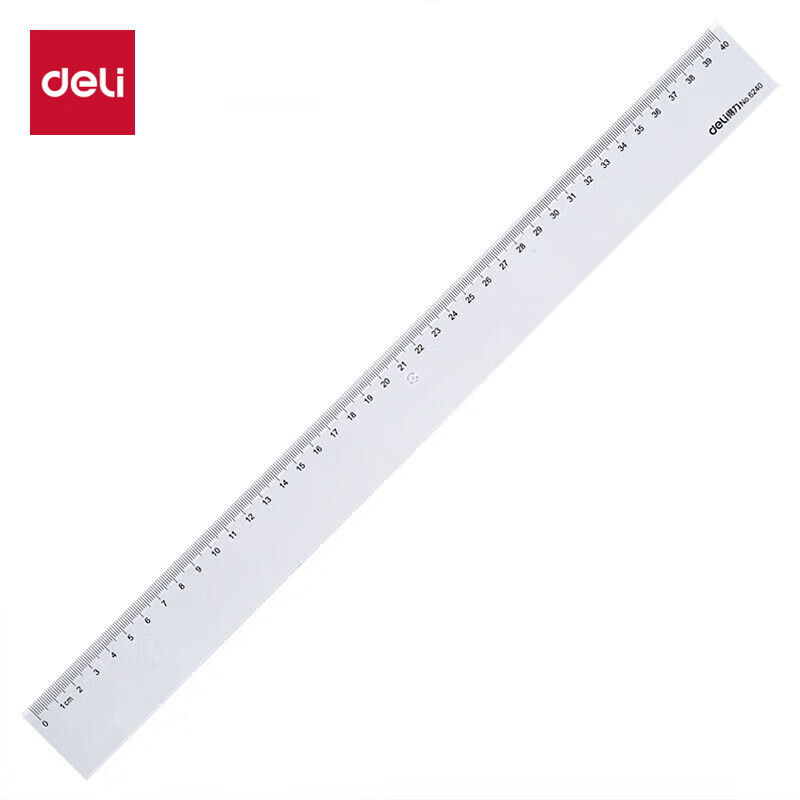 得力40cm塑料直尺6240 ps料透明学生尺子 测量用品-阿里巴巴