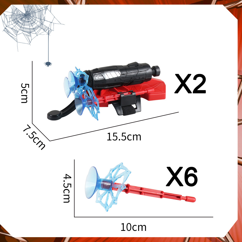 Children's Bracelet Hero Spider Launcher Spinning Jet Watch Can Sticky Wall Soft Bullet Gun Wrist Toy