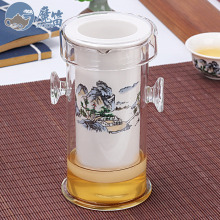 泡红茶专用茶具玻璃双耳冲茶器陶瓷过滤花茶泡茶壶茶杯小套装家用