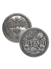 2U8KYES NO决策币魔术硬币收藏 复古古青铜许愿幸运币花式金币银
