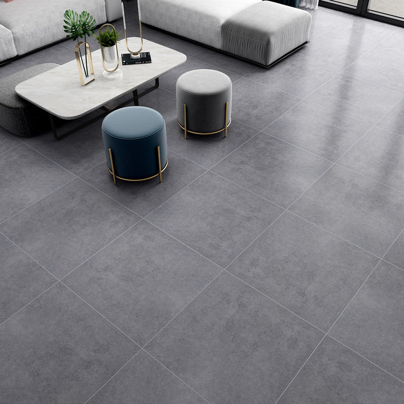 灰色瓷砖地砖600600水泥砖庭院花园阳台防滑地板砖卧室仿木纹砖