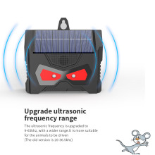 批发定制小怪兽型动物驱赶器 LED红白闪光驱鼠器防水太阳能驱鼠器