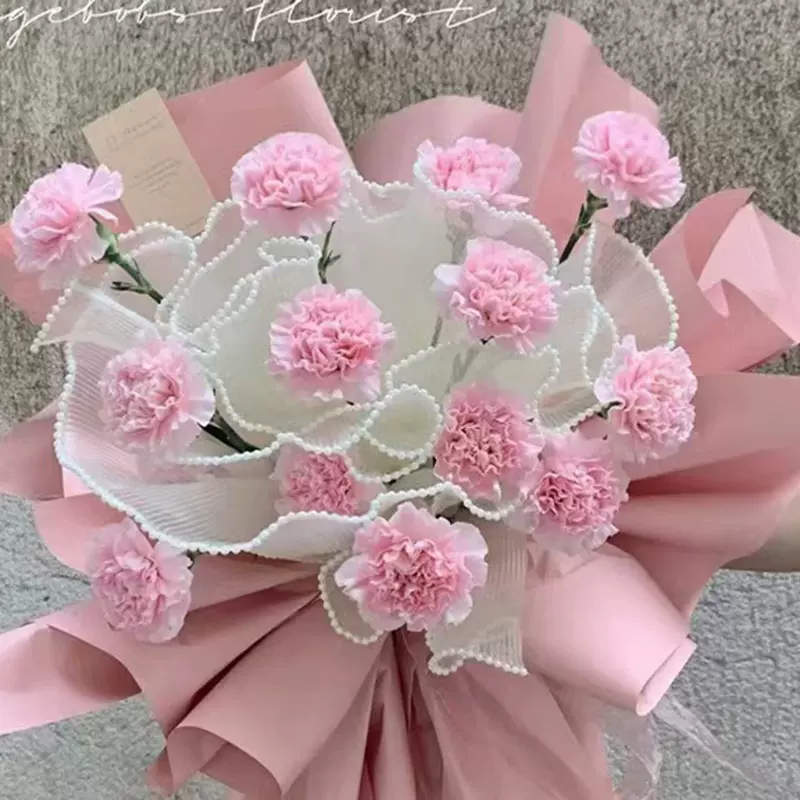 珍珠浪花纱波浪纱网花束鲜花包装纱花店包花纱花材料