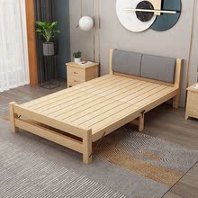 双人1.5米床现代简约实木床1.2米单人床0.8m经济型出租房床折叠床