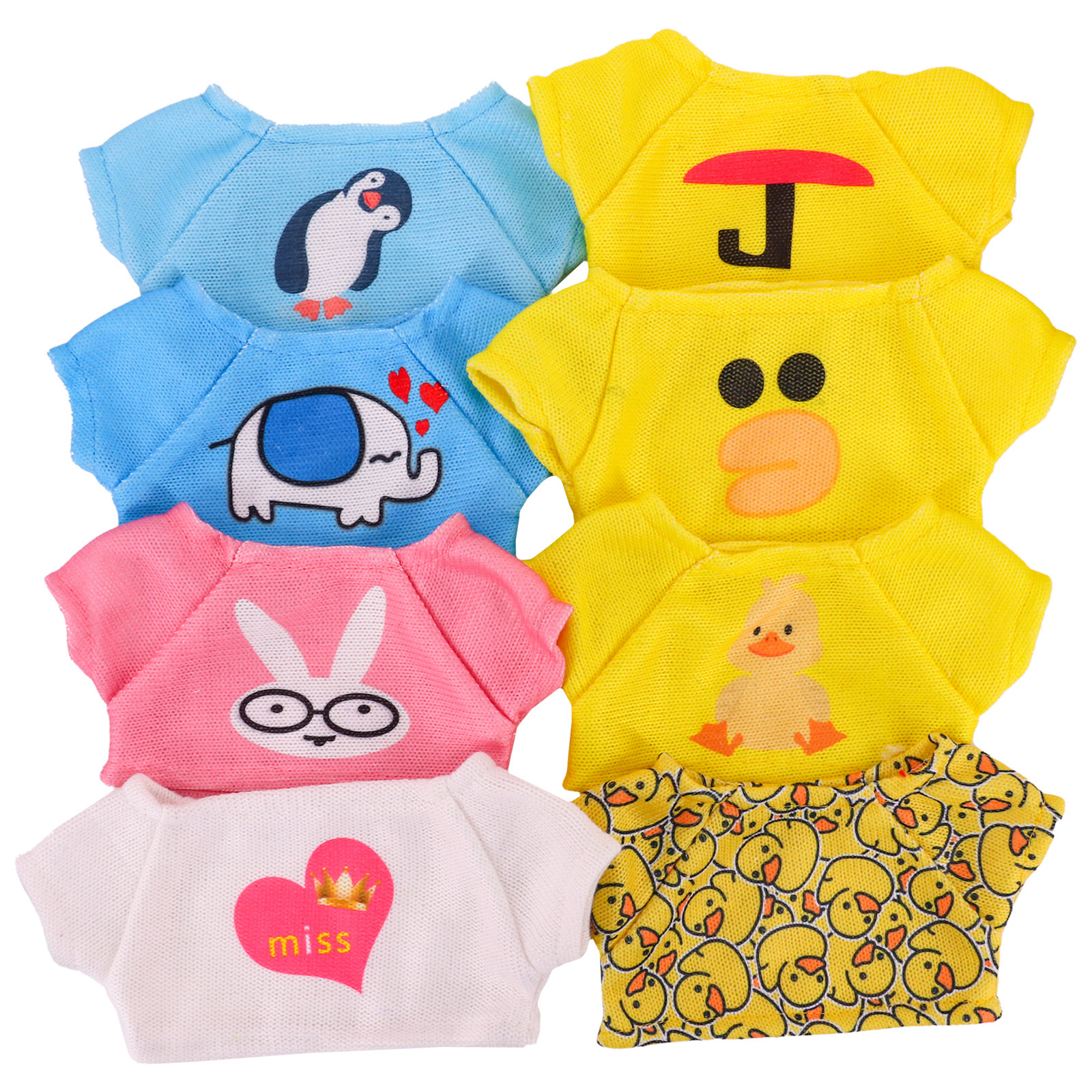 网红玻尿酸鸭娃娃配件衣服 30cm小鸭子玩偶装扮短袖毛衣厂家直发