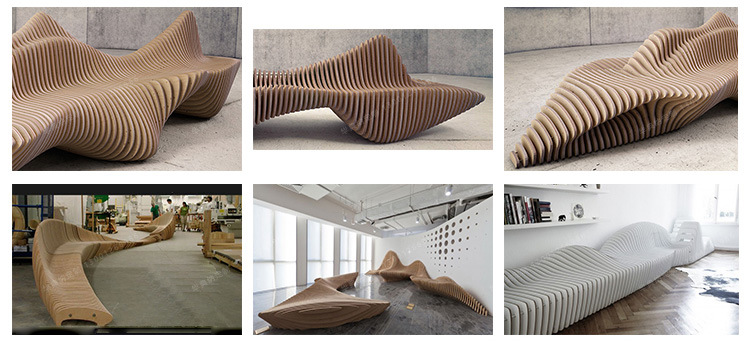 商场休闲座椅 公共艺术异形切片实木坐凳酒店大堂休息区创意椅子