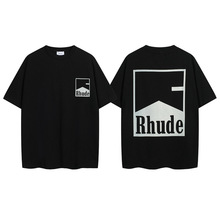 RHUDE复古万宝路男女同款短袖美式高街潮牌情侣宽松圆领T恤半袖衫