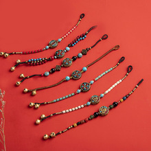 国潮风新款藏式民族风饰品手工编织尼泊尔珠复古直播饰品代发手链